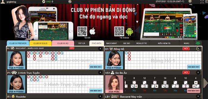 Nền tảng Club W Casino tại W88